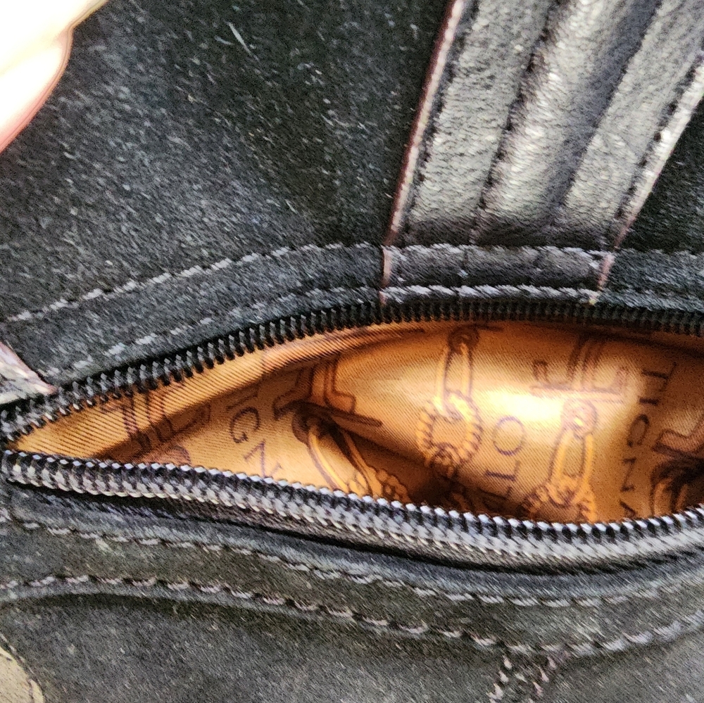 Tignanello Suede Patchwork Colorblock Crossbody B… - image 5